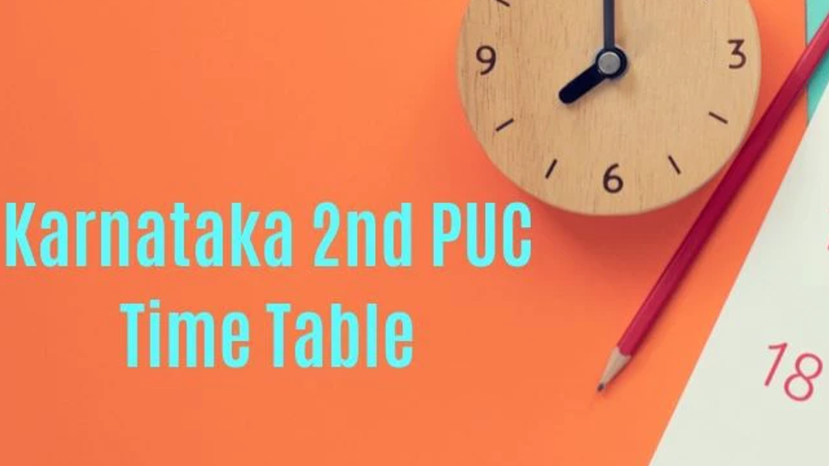 Karnataka 2nd PUC Time Table