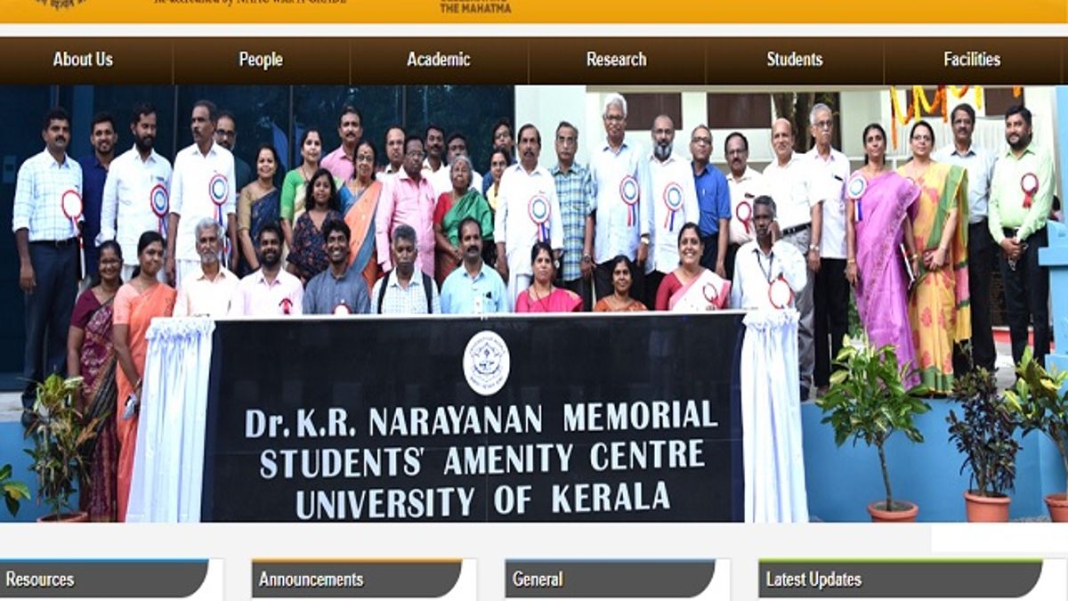 University of Kerala Principal Posts 2019