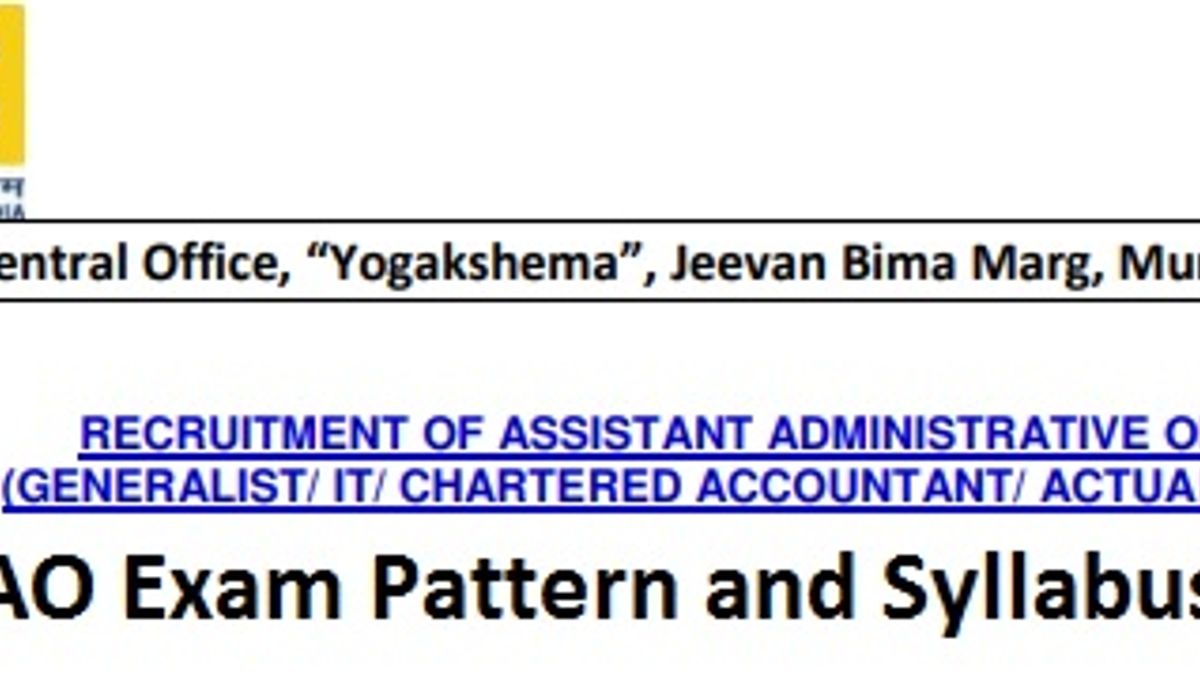 LIC AAO 2019 Exam Pattern and Syllabus