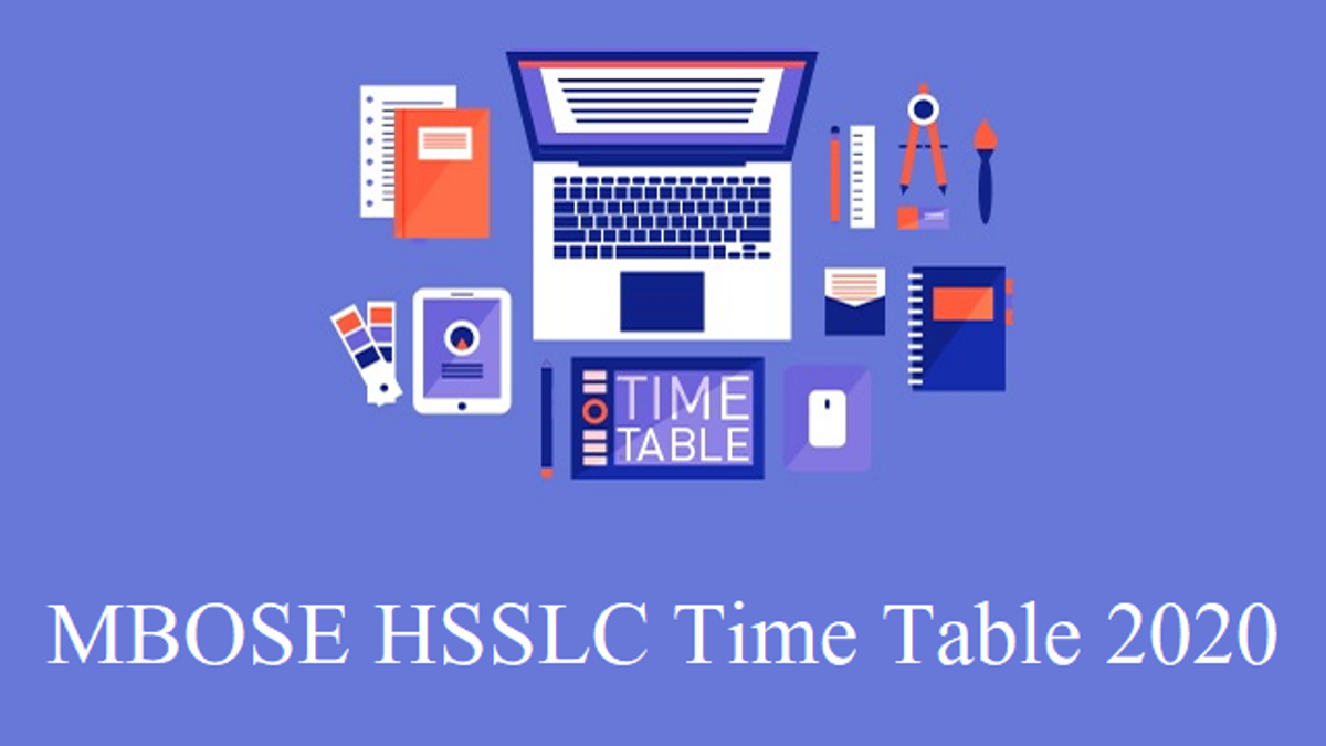 MBOSE HSSLC Time Table 2020