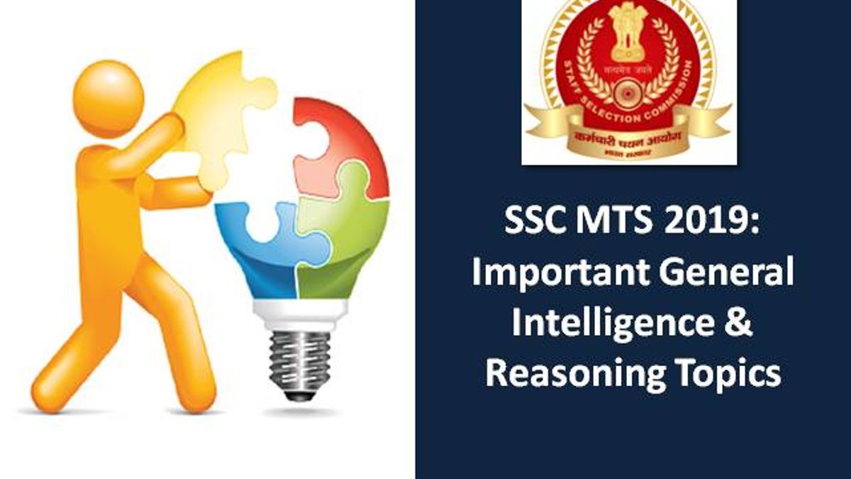 SSC MTS 2019: Important General Intelligence & Reasoning Topics
