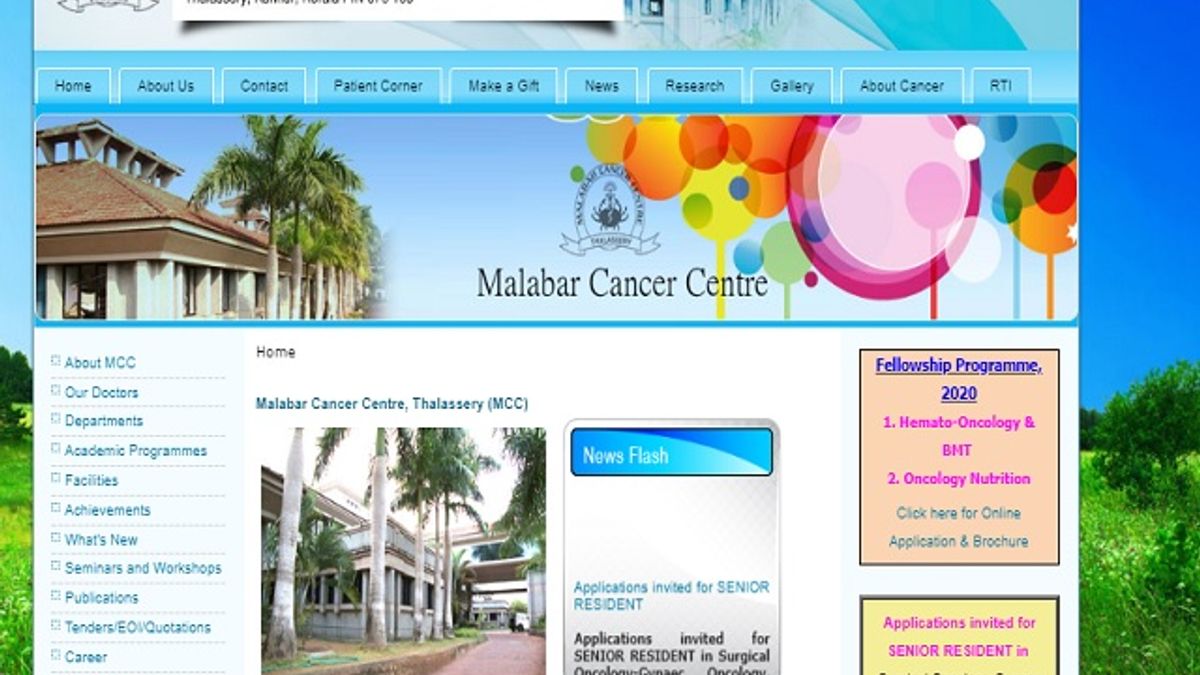 Malabar Cancer Center (MCC) Senior Resident Posts