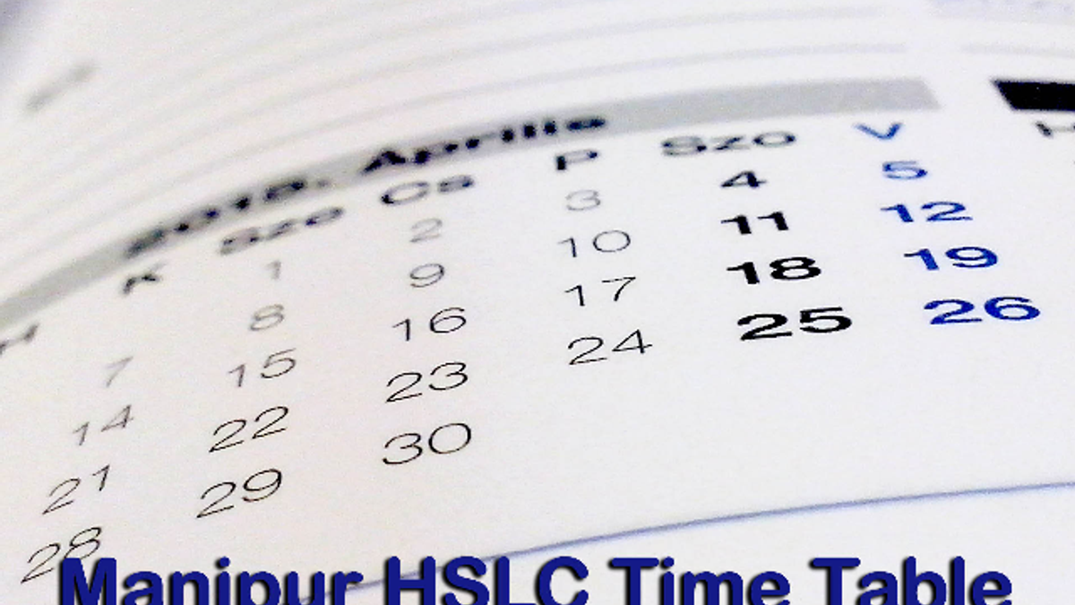 Manipur HSLC Time Table 2020