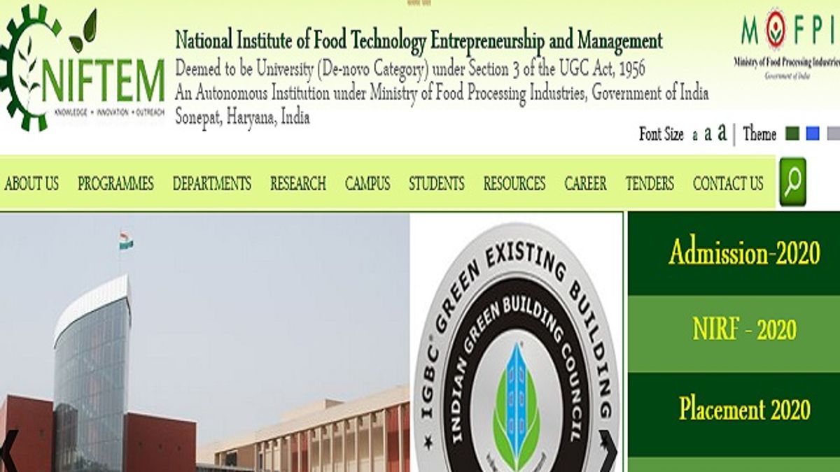 NIFTEM Recruitment 2020