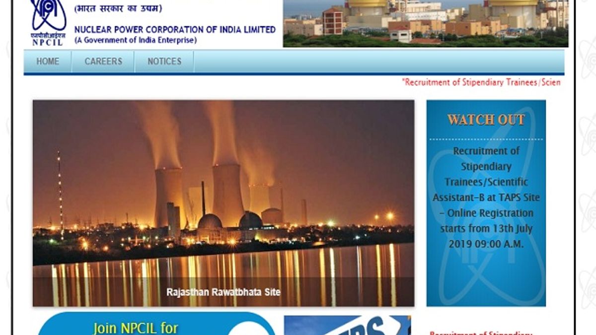 Nuclear Power Corporation of India Ltd (NPCIL) Trade Apprentice Posts 2020