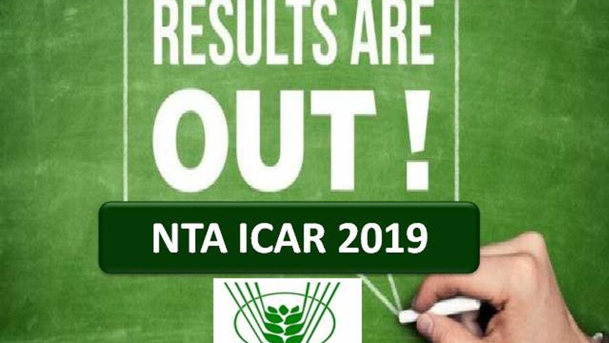 NTA ICAR 2019 Result out @ntaicar.nic.in