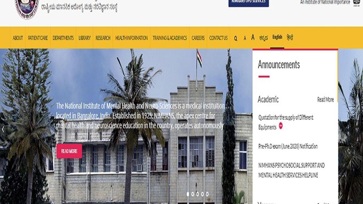 NIMHANS Recruitment 2020 Apply for 16 Psychiatric Social Worker and Other Posts