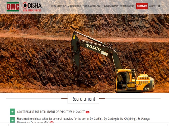 Odisha Mining Corporation (OMC) Manager (Min, Fin, Civil, IT, F&E) Posts 2020