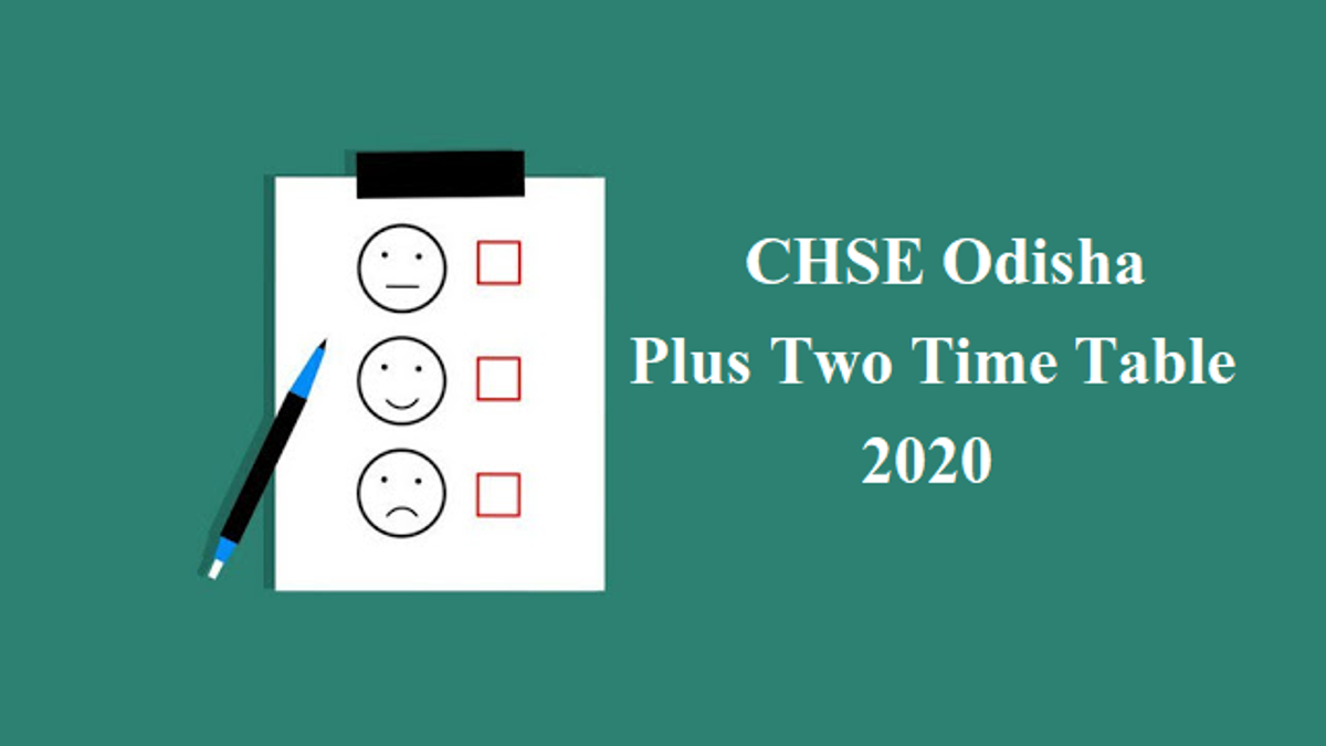 Odisha Plus Two Time Table 2020