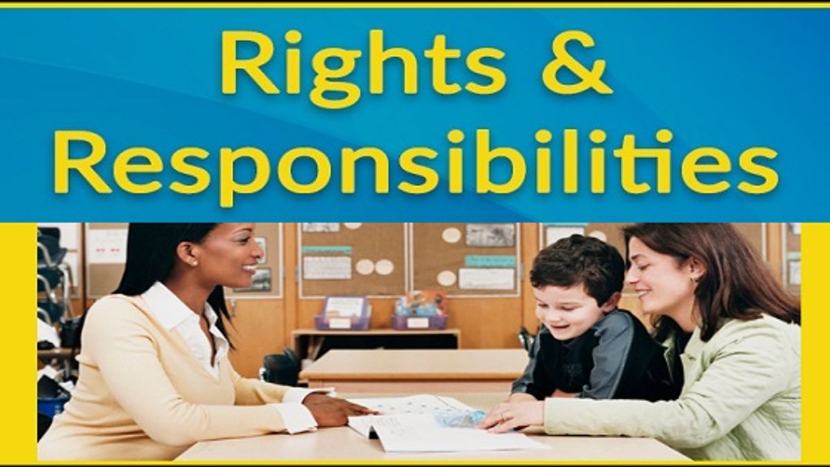 Rights and responsibilities of parents and teachers