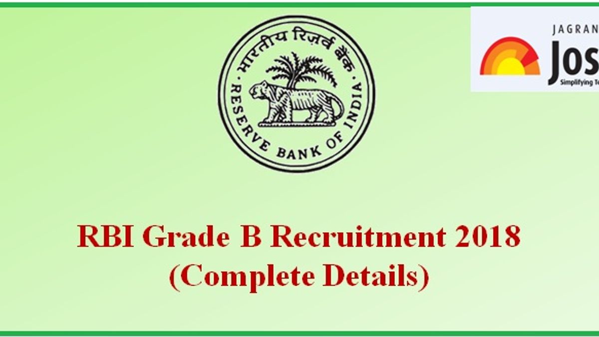 RBI Grade B 2018 Recruitment
