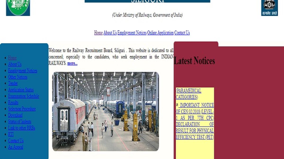 RRB NTPC Siliguri Admit Card 2019