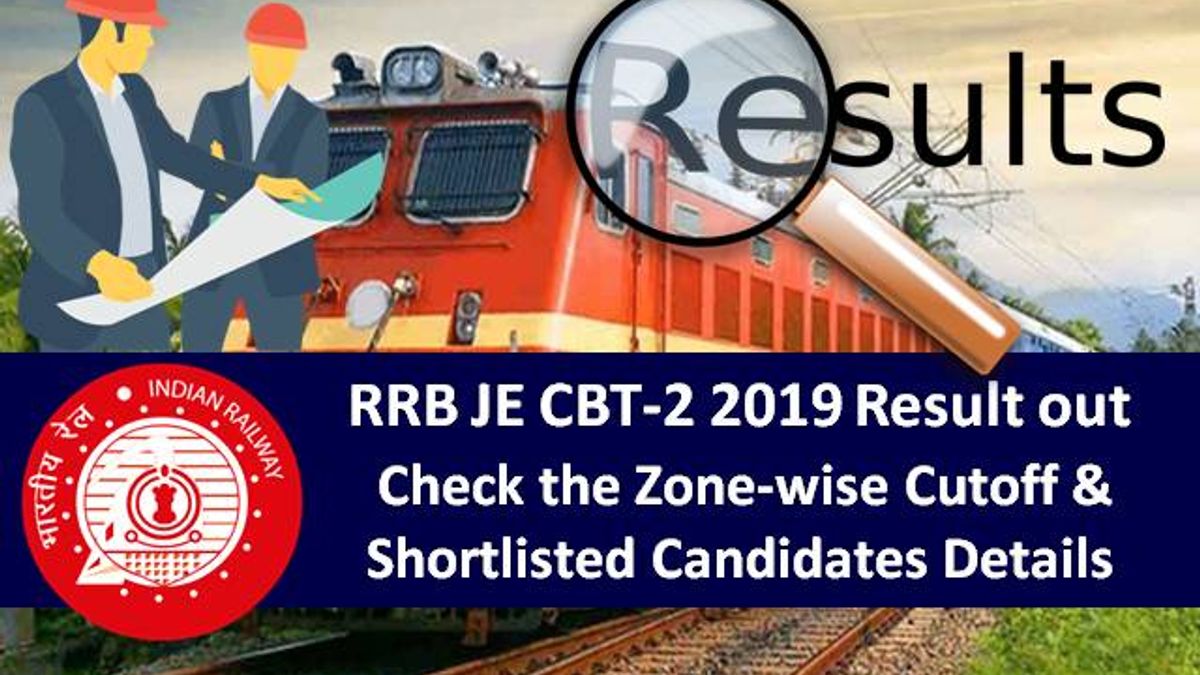 RRB JE CBT-2 2019 Result out: Check the Zonewise Cutoff & Shortlisted Candidates Details