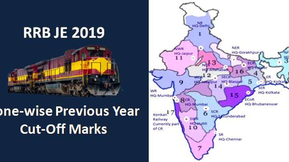 RRB JE Zone-wise Previous Year Cut-Off Marks