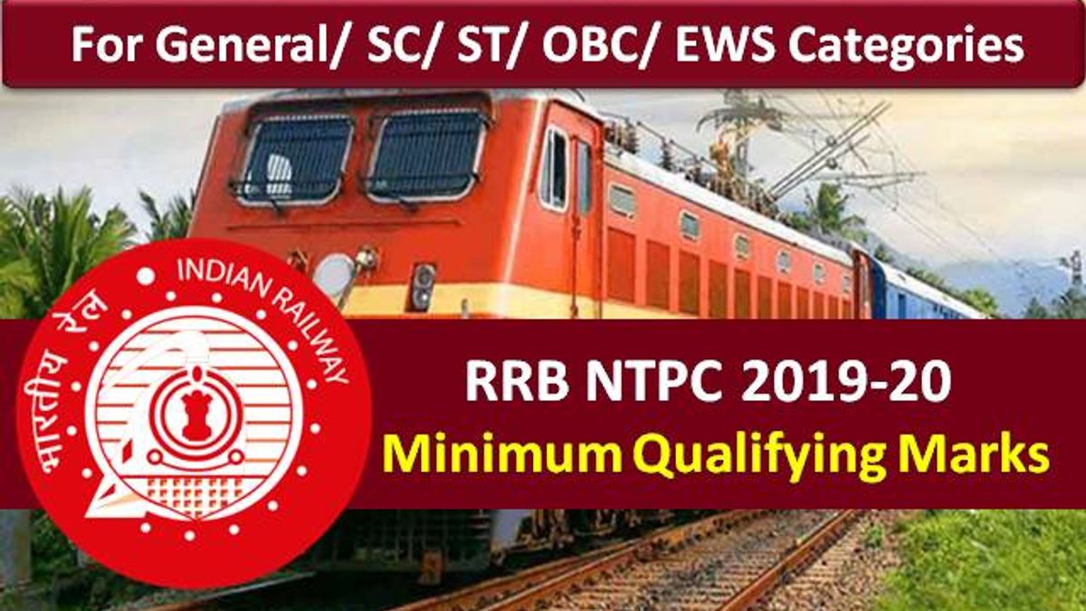 RRB NTPC 2020 Update: Categorywise Minimum Qualifying Marks for Gen/SC/ST/OBC/EWS Candidates