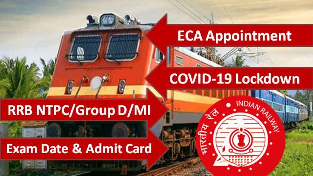 RRB NTPC 2020/RRB Group D 2020/RRB MI 2020 Exam Updates: CBT likely to be held by End of 2020, ECA Appointment Extended to June 2020