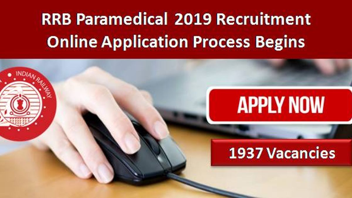 RRB Paramedical 2019 Application Process ends on 2nd April