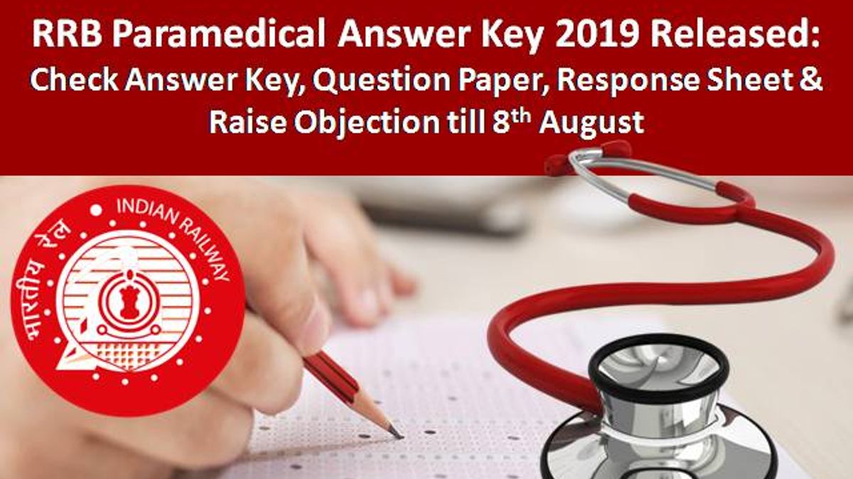 RRB Paramedical Answer Key 2019 Released