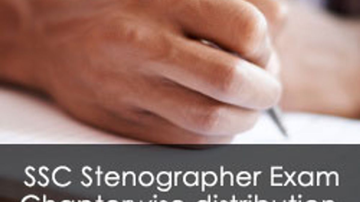 SSC Stenographer Exam: Chapterwise distribution of questions