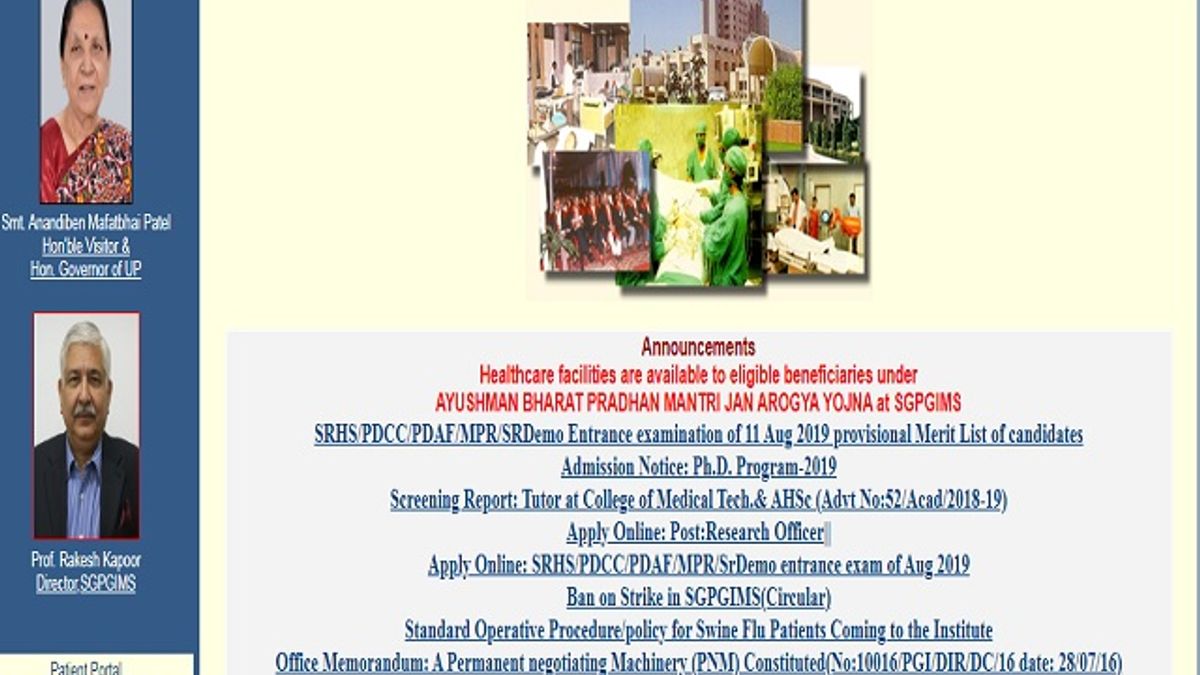 Sanjay Gandhi Postgraduate Institute of Medical Sciences (SGPGI Lucknow) Recruitment 2019