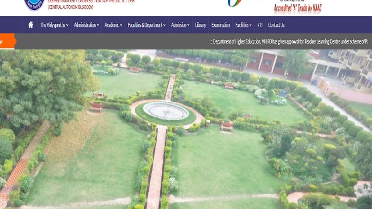 Shri Lal Bahadur Shastri Rashtriya Sanskrit Vidyapeetha (SLBSRS) Assistant Professor Posts 2020