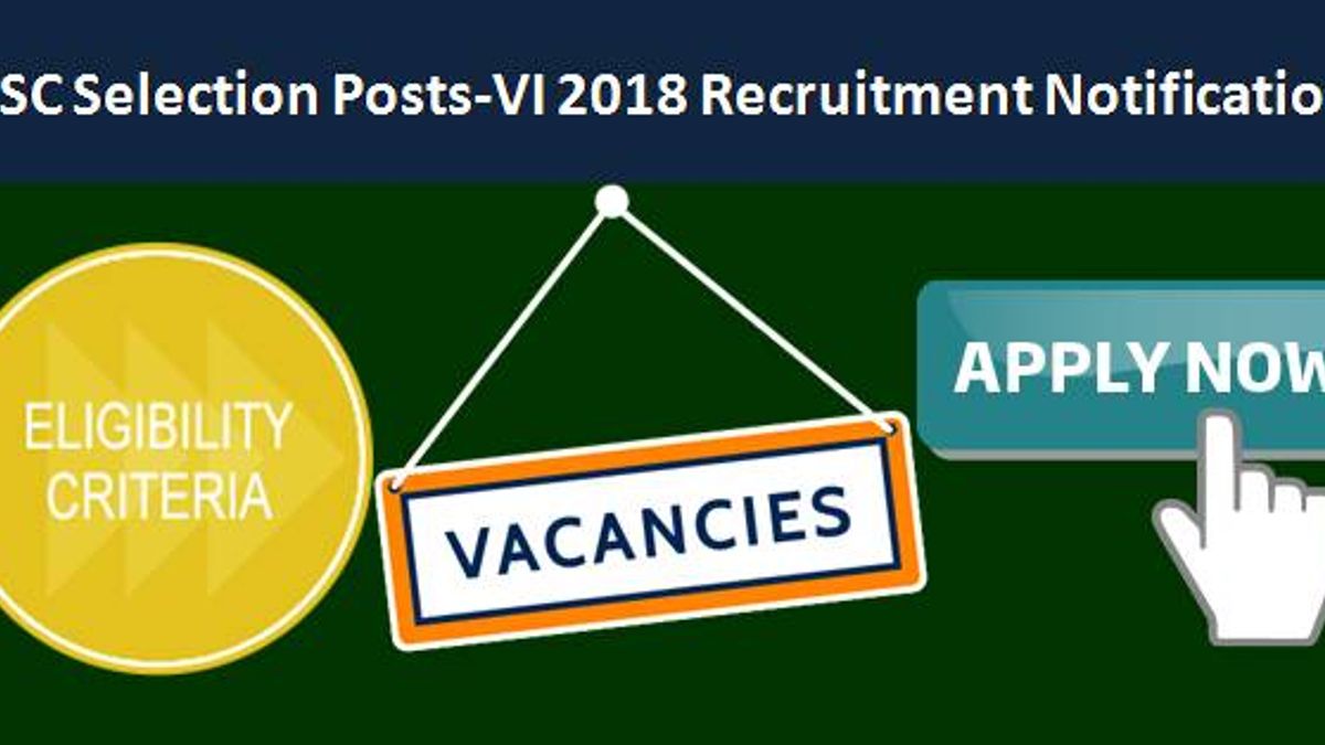 SSC Selection Posts-VI 2018 Recruitment