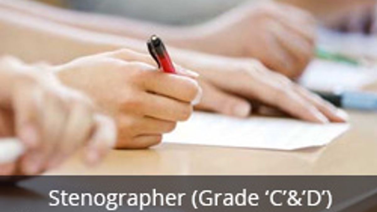 Stenographer Grade C & D Exam 2015