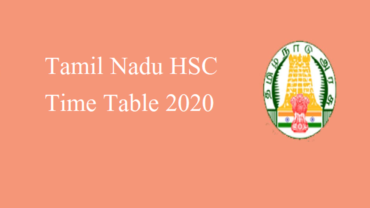 TN HSC Time Table 2020