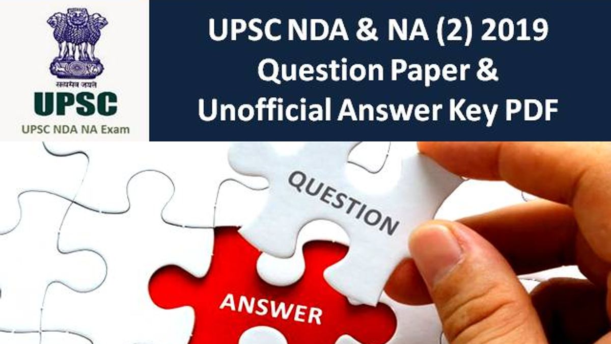 UPSC NDA (2) 2019 Question Paper & Unofficial Answer Key PDF