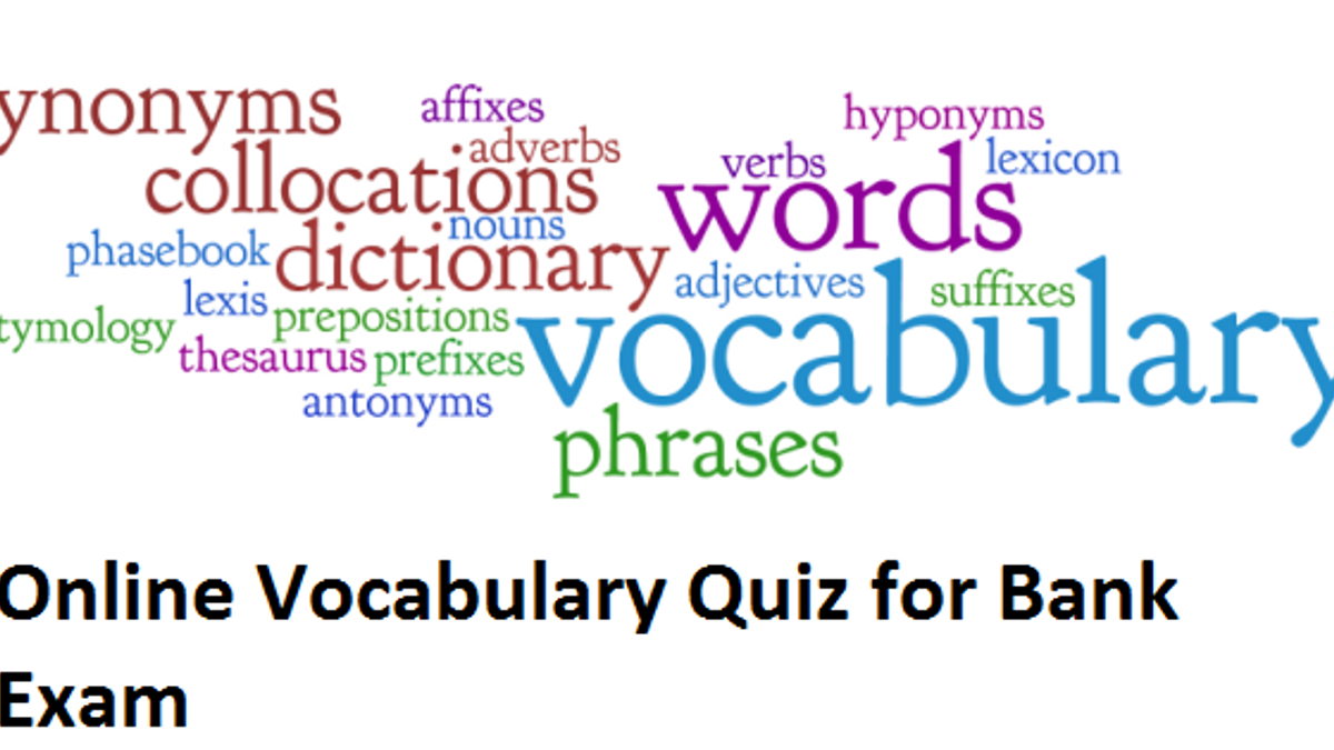 Online Vocabulary Quiz for Bank Exam 