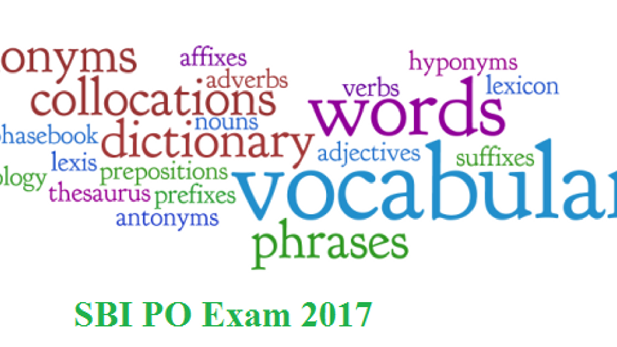 Vocab for SBI PO Exam 2017