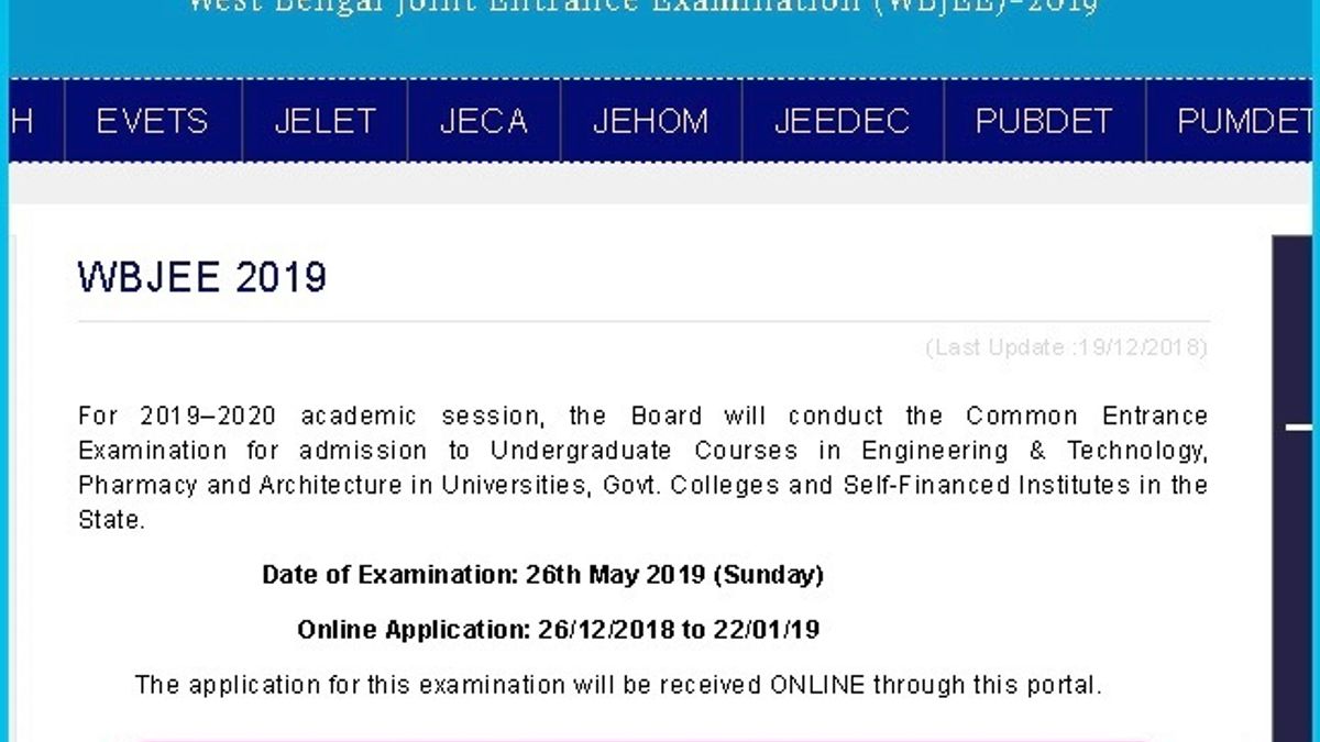 WBJEE Result 2019 & Toppers' List