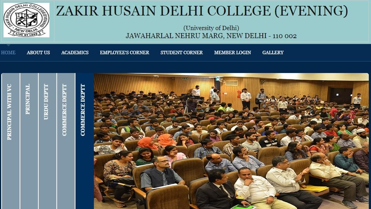University of Delhi Teaching (Zakir Husain Delhi College Evening) Posts 2019