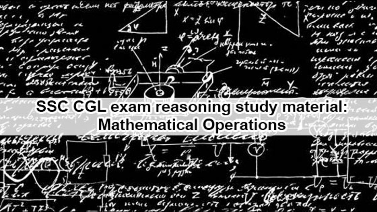 SSC CGL maths operations