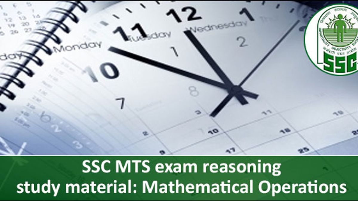 SSC MTS mathematical operations