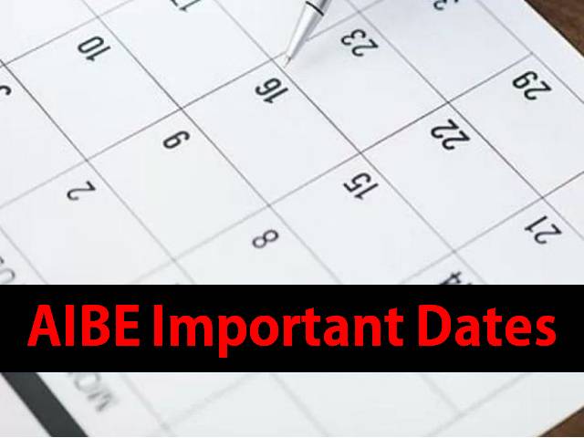 AIBE 2021 Important Dates