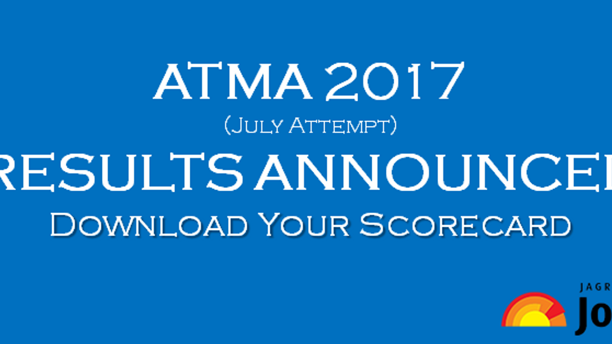 ATMA 2017 Results Announced