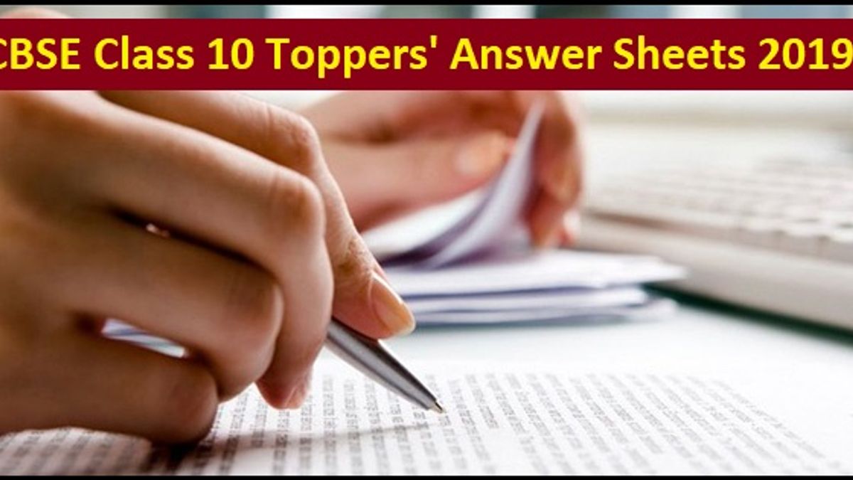 CBSE Board Class 10 Toppers’ Answer Sheets 2019 