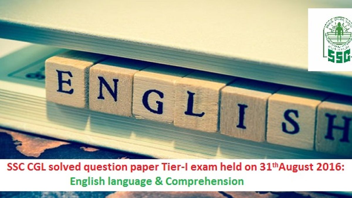 SSC CGL solved paper