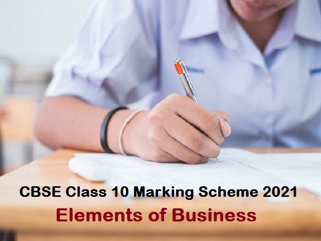 CBSE Class 10 Elements of Business Marking Scheme of Sample Paper 2021