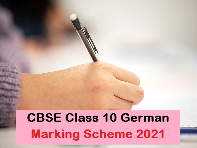 CBSE Class 10 German Marking Scheme for Sample Paper 2021