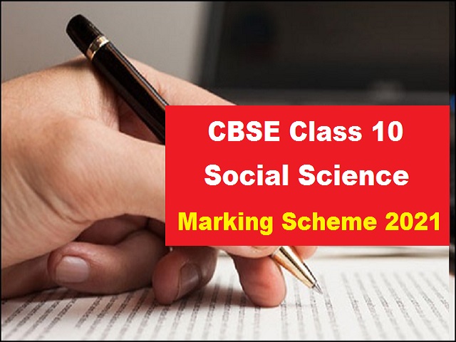CBSE Class 10 Social Science Marking Scheme 2021