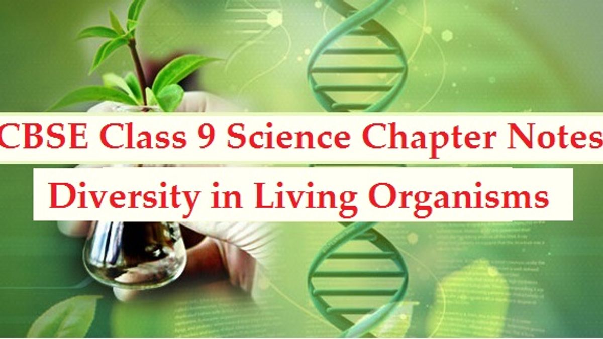 CBSE Class 9 Science Diversity in Living Organisms Chapter notes Part I