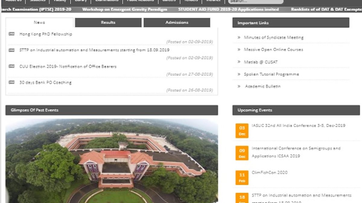 Cochin University of Science and Technology (CUSAT) Registrar and Controller of Examinations Posts 2019