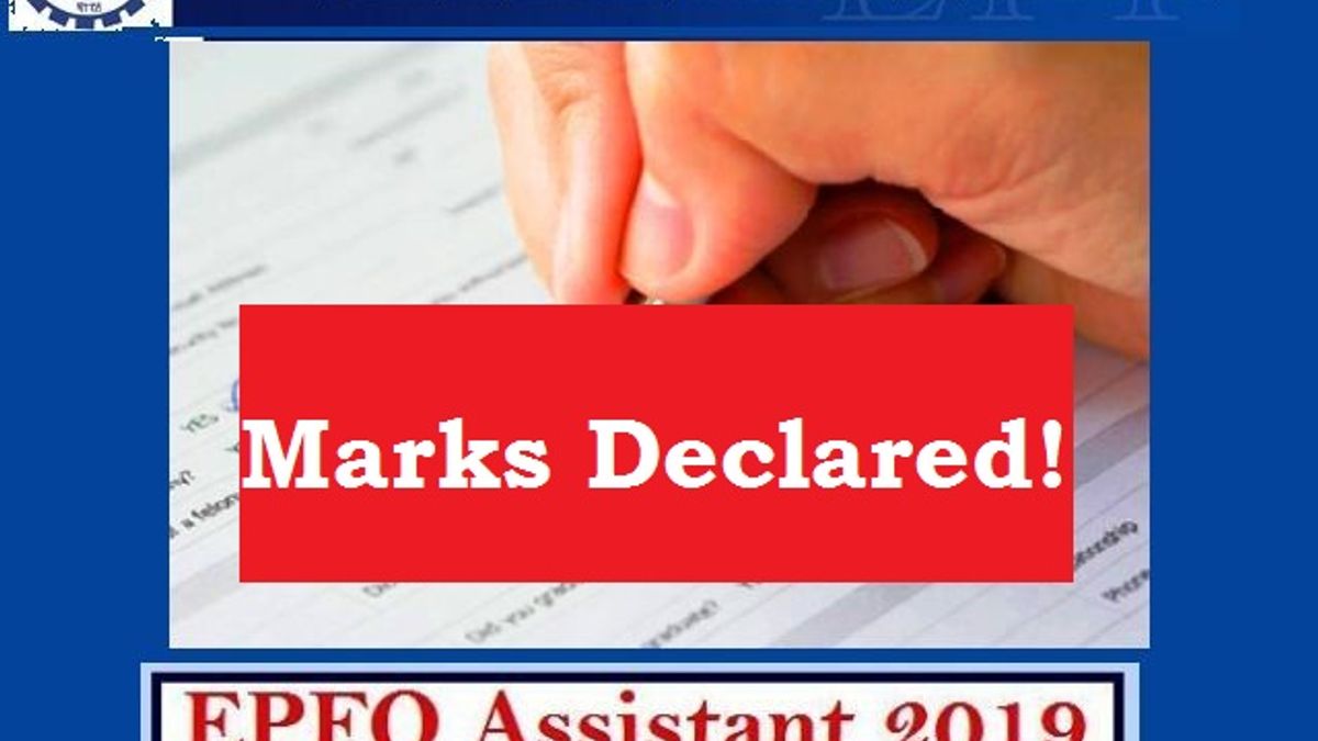 EPFO Assistant marks 2019