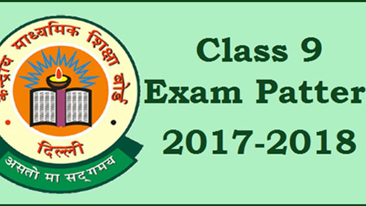 CBSE Class 9 Exam Pattern 2017-2018