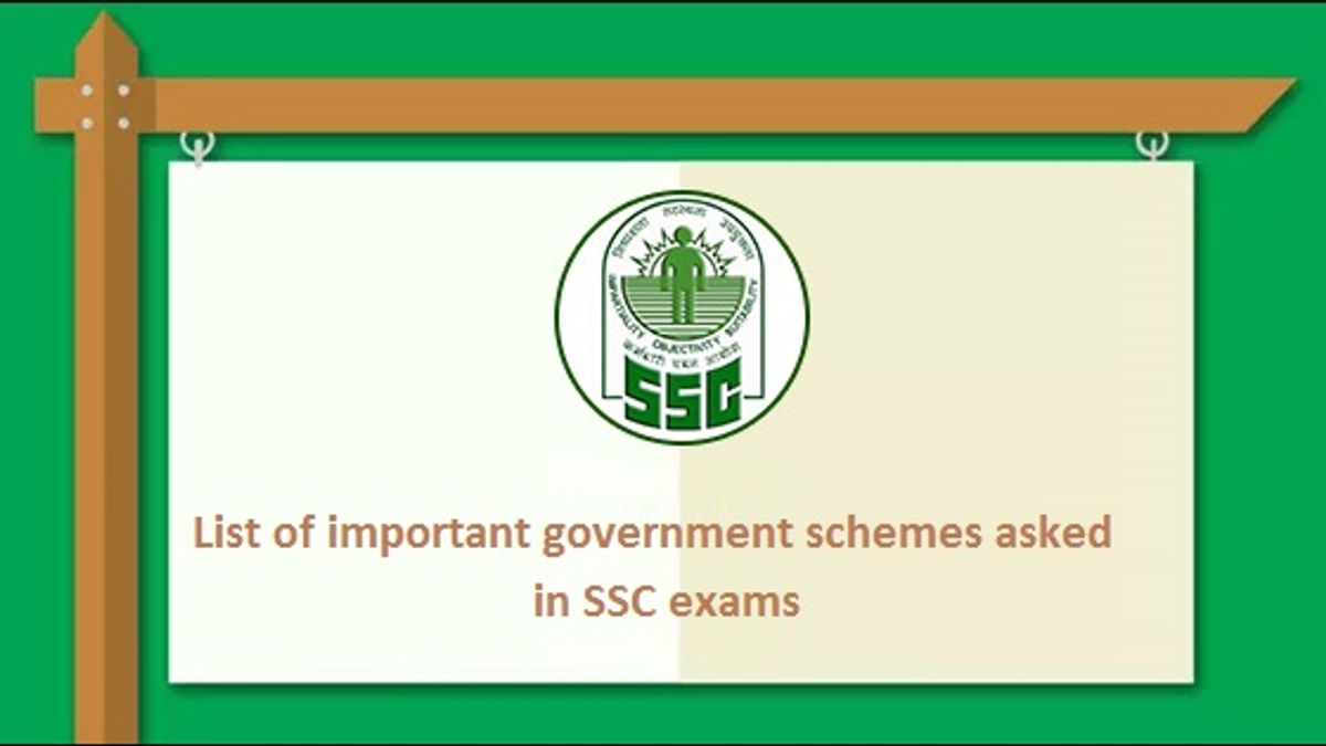 Government Schemes for SSC exams
