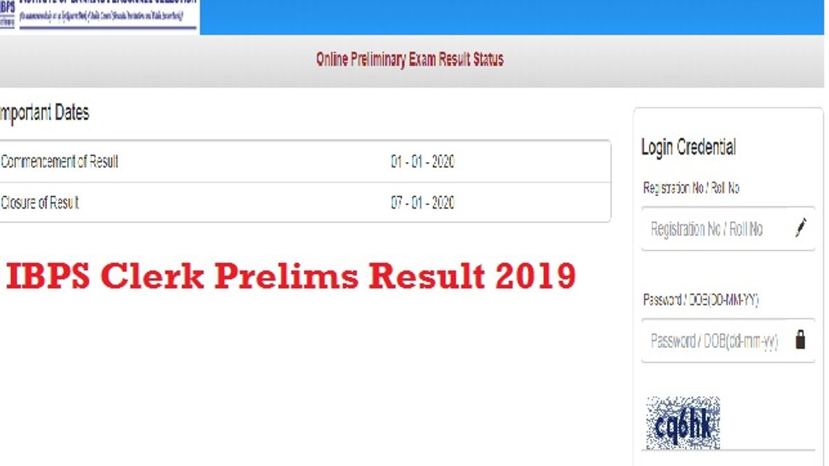 IBPS Clerk Result 2019 Out