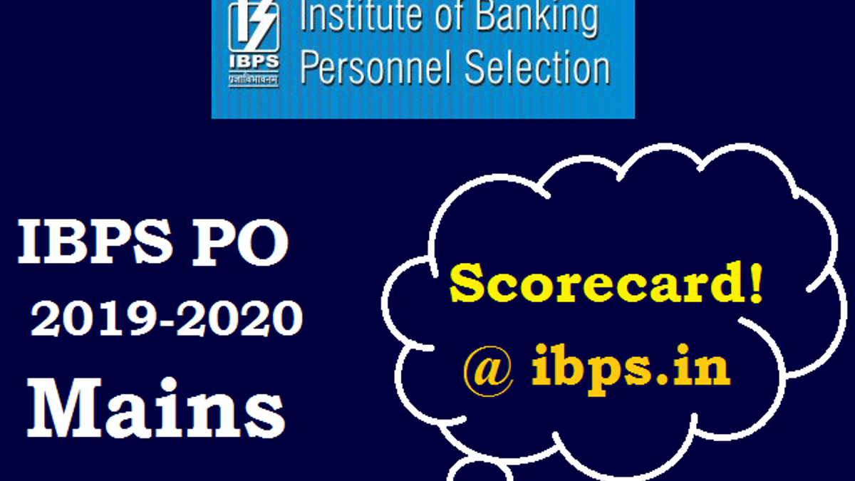 IBPS PO Mains Scorecard 2019