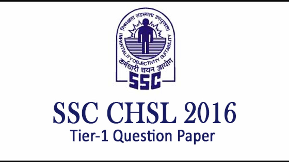 SSC CHSL question  paper
